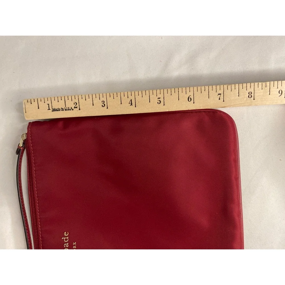 Kate Spade Chelsea Large Tote Bag Red Nylon Shoulder Bag with Pouch